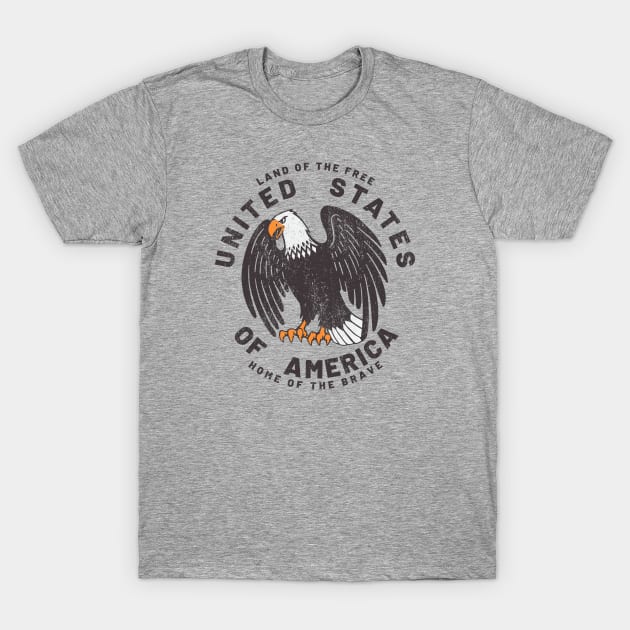 American Eagle - United States of America T-Shirt by Sisu Design